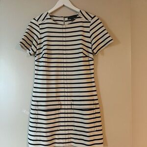 Banana Republic Striped Black and White Dress XS